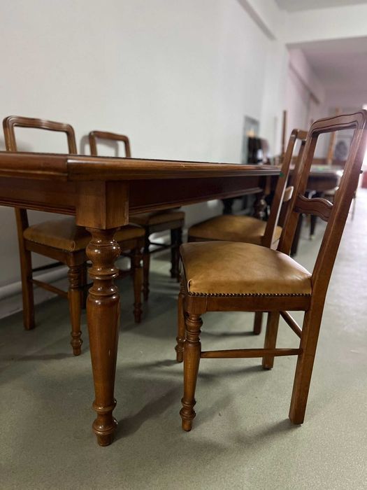 Masă lemn + 4 scaune sh de calitate italiană S 1975