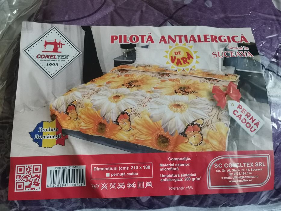 Pilota subtire antialergica de vara.