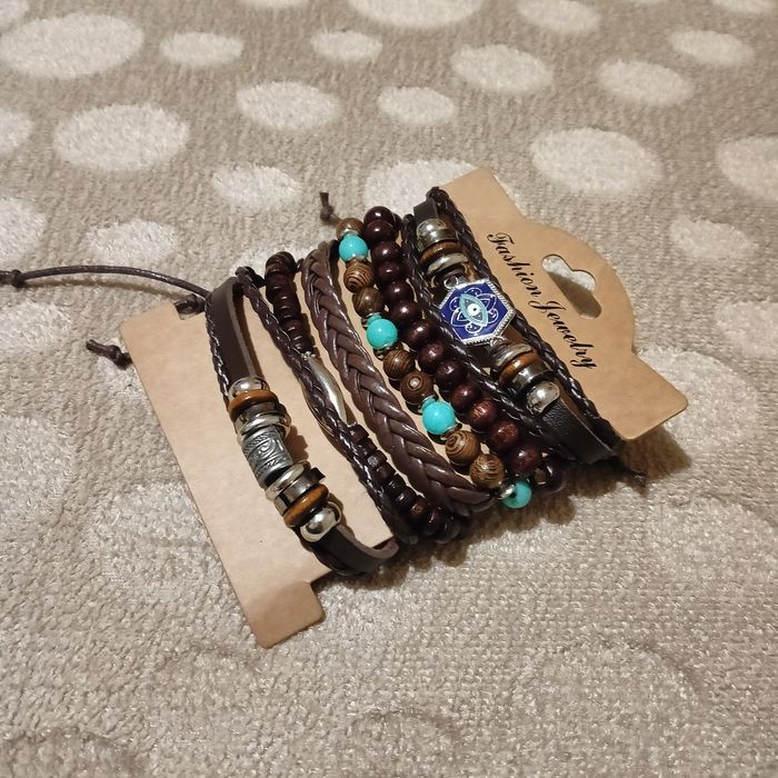 Комплект от 6 бр. мъжки гривни