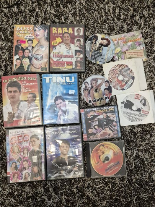 Lot Colecție CD / DVD Muzică de Petrecere, Manele și Etno Retro Anii 2000
