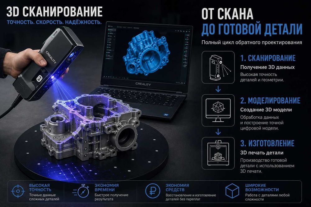 3D сканирование | 3D печать | Реверс Инжиниринг | 3D-моделирование