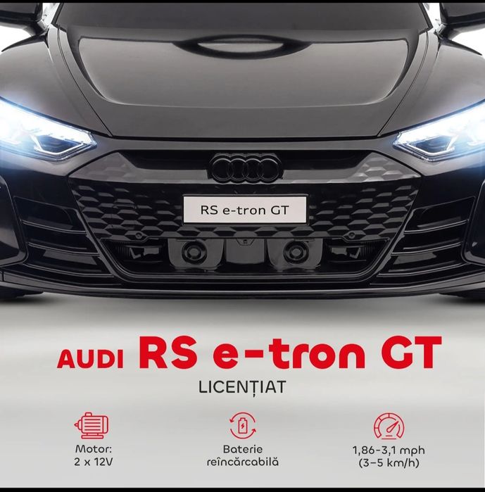 Vând mașină electrică copii Audi cu telecomanda și muzică