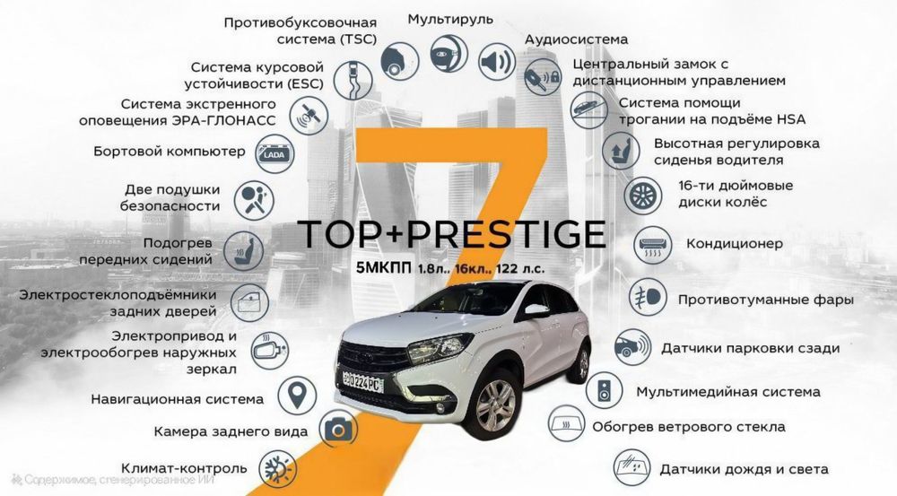 LADA XRAY 1.8MT Prestige TOP-7  2016г-2017г пробегом 75000км