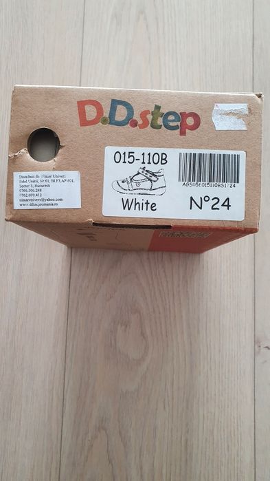 DDSTEP Pantofi decupati albi fete Nr 24 piele super comozi Curier OLX