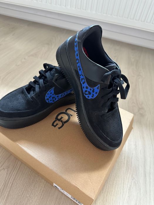 Nike Air Force 1 Sage Low Premium Black Leopard