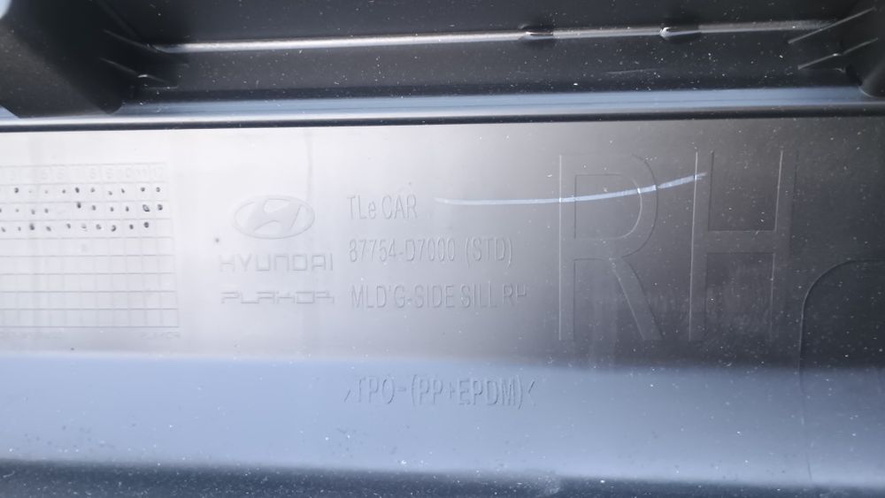 Оригинална дясна странична лайстна за Hyundai Tucson 87752-D7000BK
