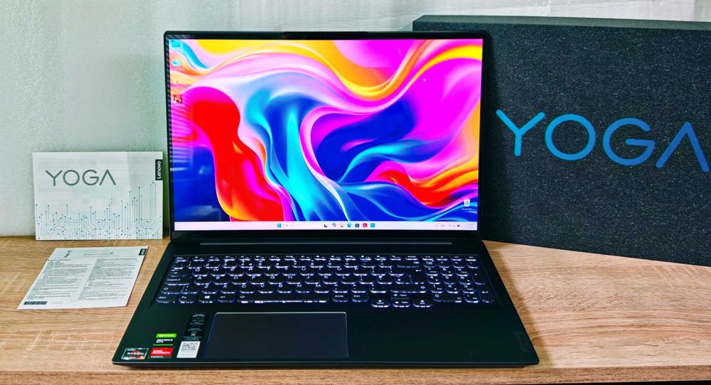Lenovo Yoga Slim 7 Pro 16/16" 2.5K 2560x1600 IPS 400nits Touch Screen/AMD Ryzen 5 5600H/NVIDIA GeForce GTX 1650 4GB GDDR6/16 GB DDR4/512GB SSD с кутия