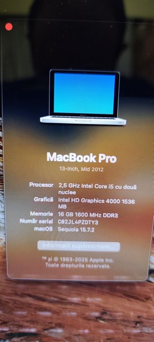 Macbook Pro A1278 i5, 1 TB, 16 GB RAM, Mouse magic 3
