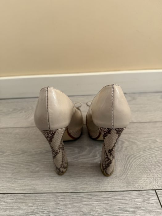 Pantofi piele 36 toc 11,5cm