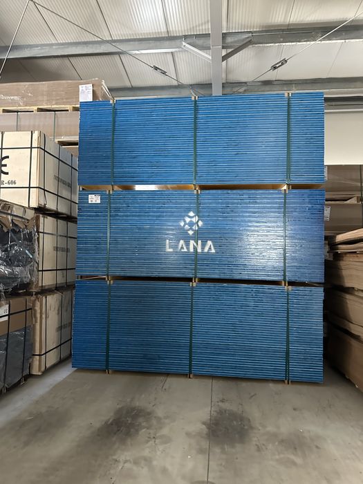 Cofraje, lana cant albastru, placa galbena tip doka