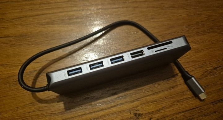 USB-C Hub 14 in 1 Model HDC39 cu HDMI 4K, USB 3.0,VGA ,LAN  jack 3.5 mm