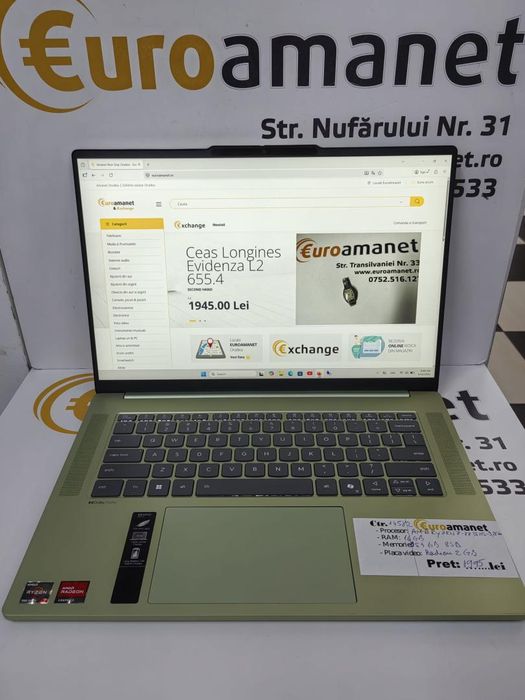 Laptop Lenovo IdeaPad Slim 5 15ARP10 cu procesor AMD Ryzen -N-