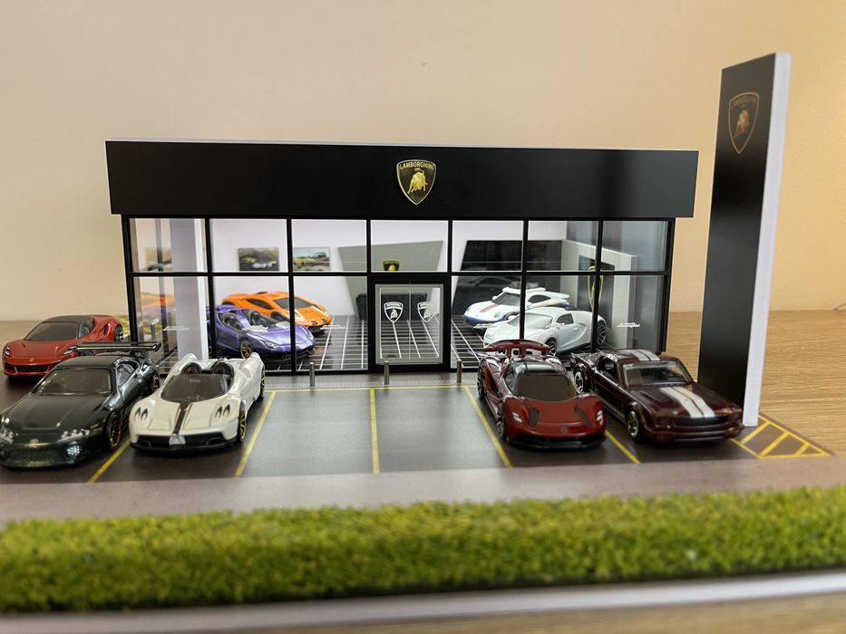 Hot wheels, Mini GT. Gfans гараж, диорама, автокъща за модели 1/64