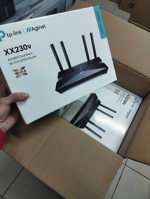 Tp-link Gpon XX230v AX1800 wifi6  Dual Band 4ta shox new