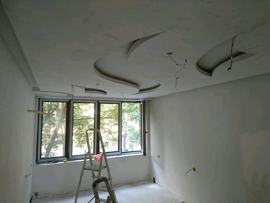 Замазка,Мазилка,Зидария,Гипсокартон,Шпакловка,Боя,Плочки,Покрив,Ремонт