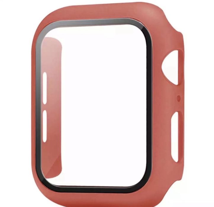 Husa Bumper Din Plastic cu Geam Protectie Ceas Apple Watch