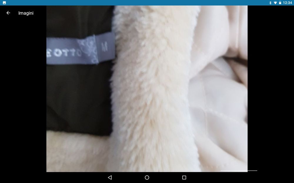 Palton Mango din lana cu guler de blana .nou cu eticheta ,gri perla,su