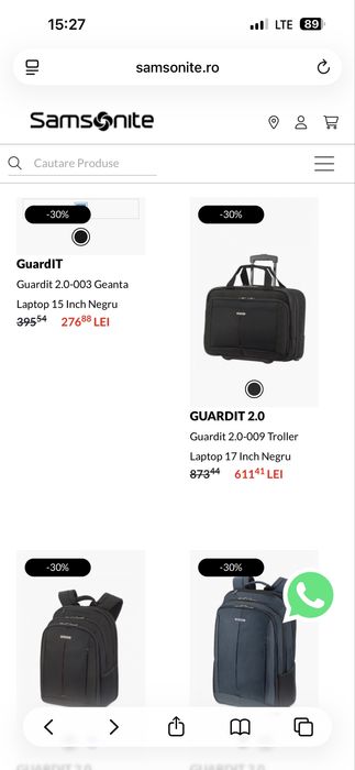 Troller pilot Samsonite Guardit 2.0 in stare excelenta