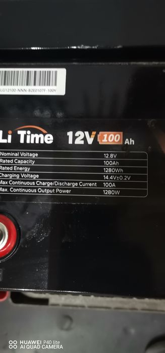 Acumulator 12v  100 Ah  LiFepot 4  marca Li_time   1280Wh