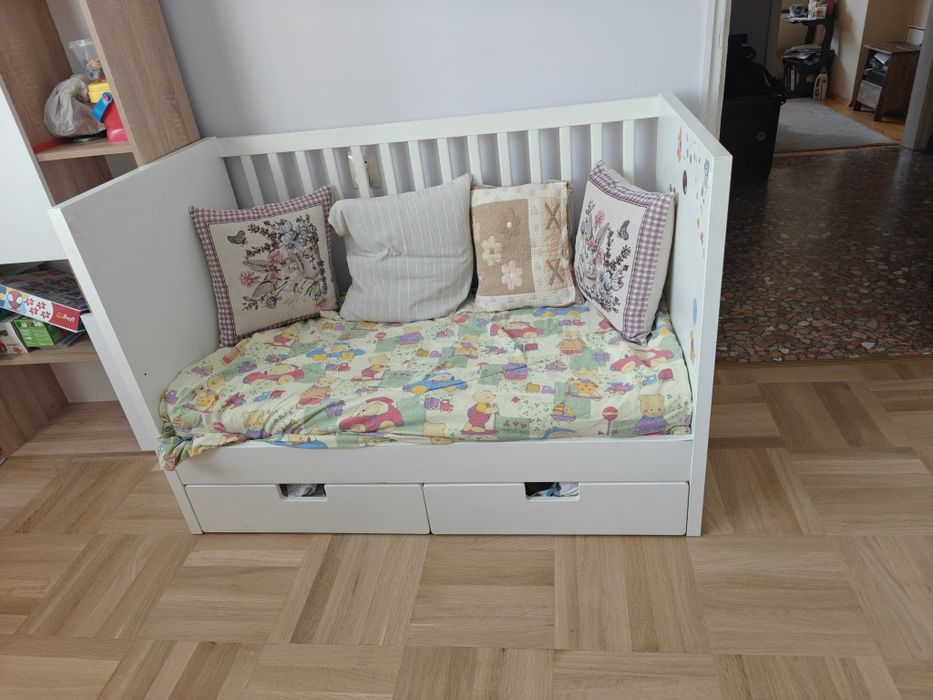 Бебешко детско легло креватче кошара Икеа с матрак 60/120