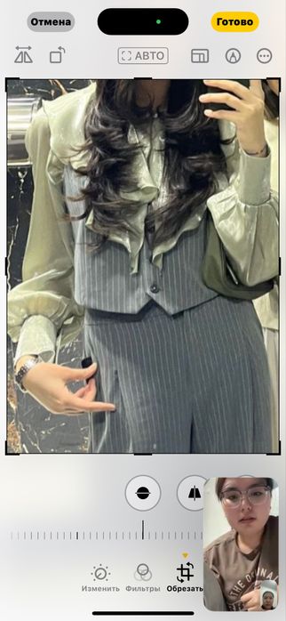 Нежно-зеленая блузка (44–46)