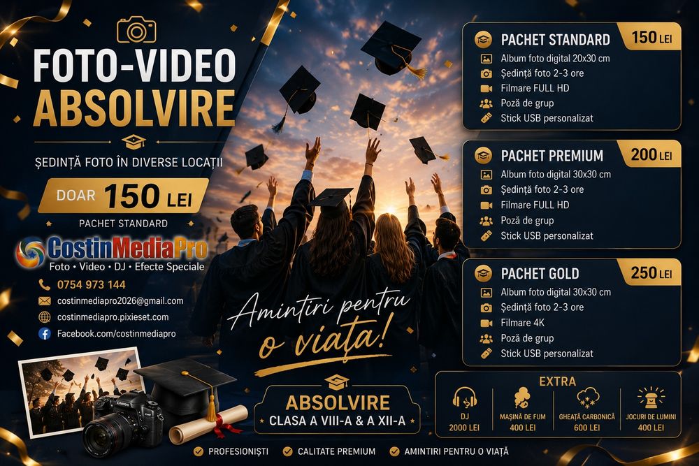 Servicii foto video pentru evenimentul tău favorit!