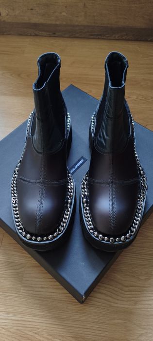 Мъжки, кожени боти Dolce & Gabbana