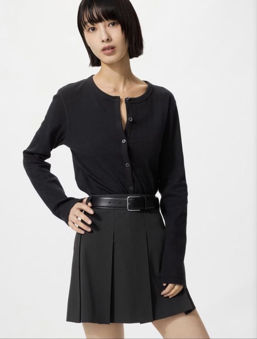 Кардиган с кружевным плетением Uniqlo