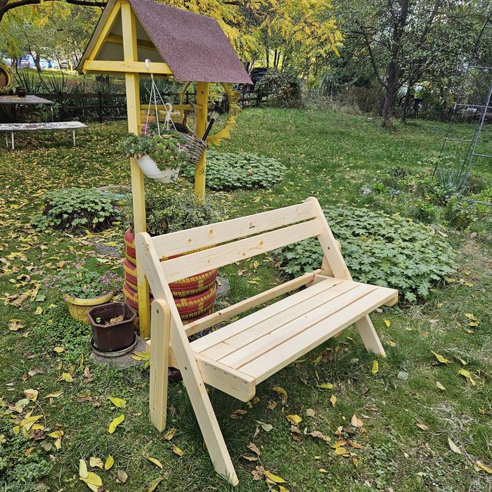 Сгъваема дървена пейка