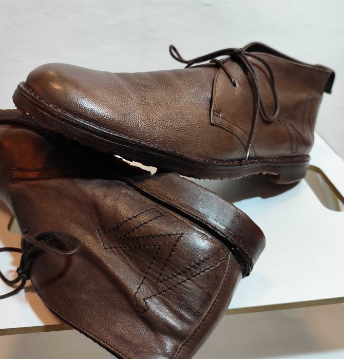 Ghete derby 45.5 46 chukka de lux Bruno Magli piele naturala moale