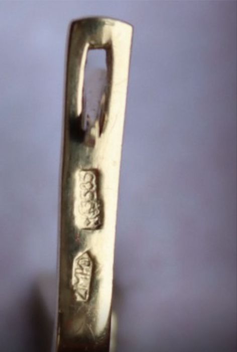 Комплект кольцо, серьги с бриллиантом