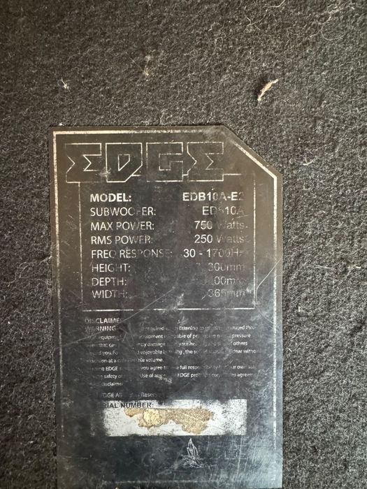 EDGE EDB10A-E2 сабвуфер