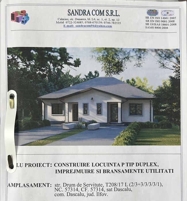 Duplex de vanzare in Dascalu