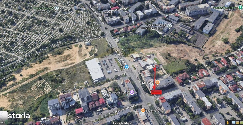 Spațiu comercial 100 mp, vitrină 10 m, zonă cu vad – Constantin Brânco