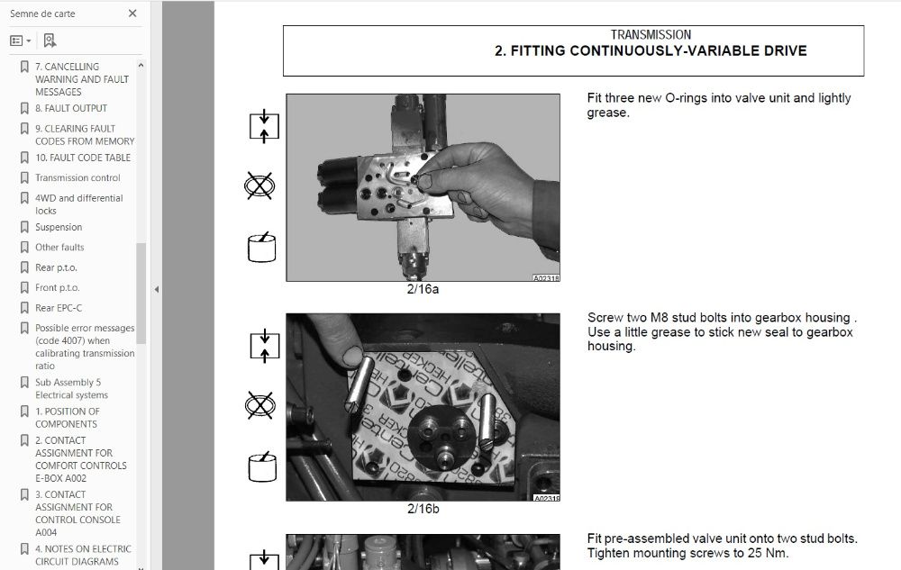 Manual service tractor Fendt FARMER VARIO 409 410 411 412