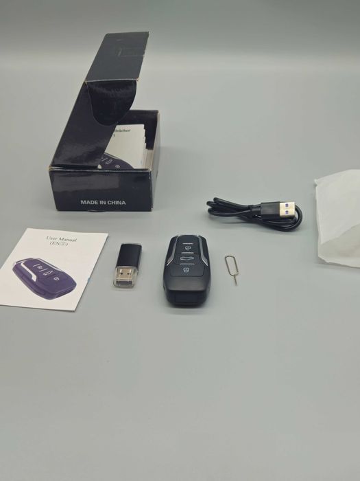 Мини скрита камера ключ за кола 1080P запис на microSD + подарък SD