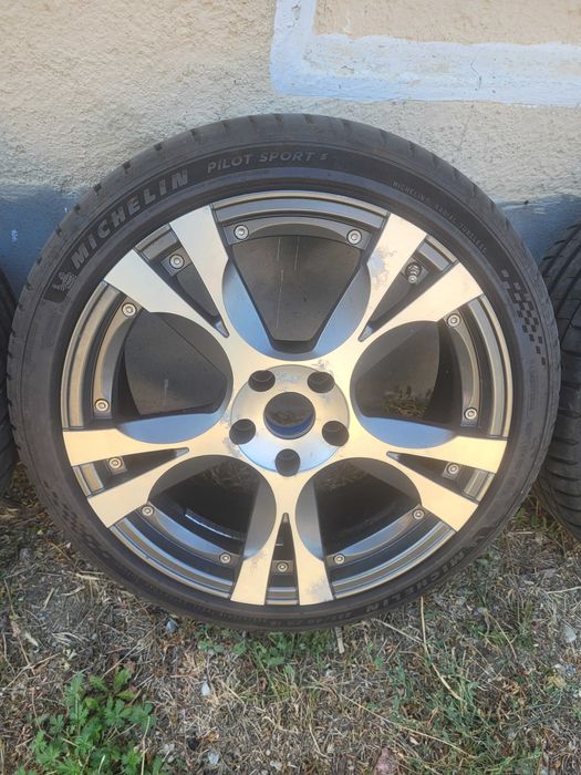 Set 4 roți complete jante aliaj + anvelope Michelin- Stare foarte bună