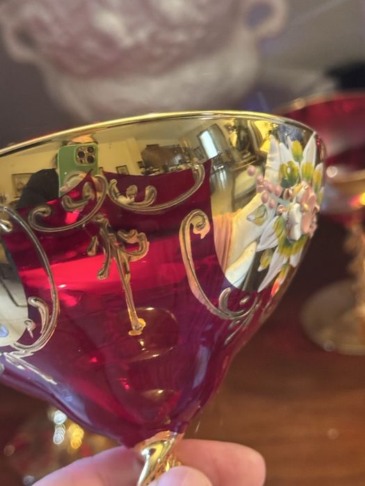 Set  cupe Murano  aurit 24tk