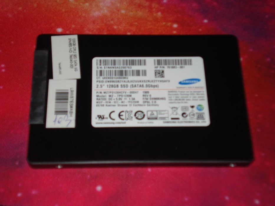 SSD Samsung 128gb sata 6gb/s 2.5" testat