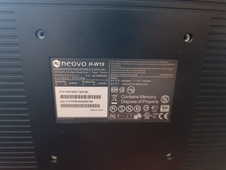 Monitor H-W19  AGneovo
