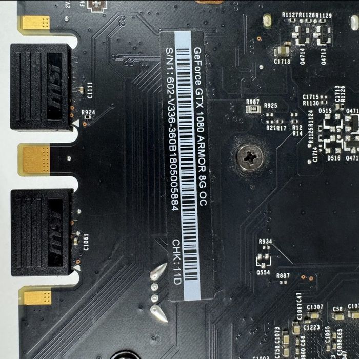 MSI Armor GTX 1080 8GB GDDR5X