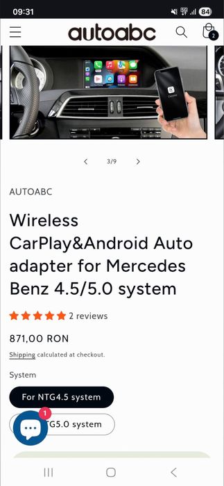 Modul Carplay Mercedes 4.5/5.0