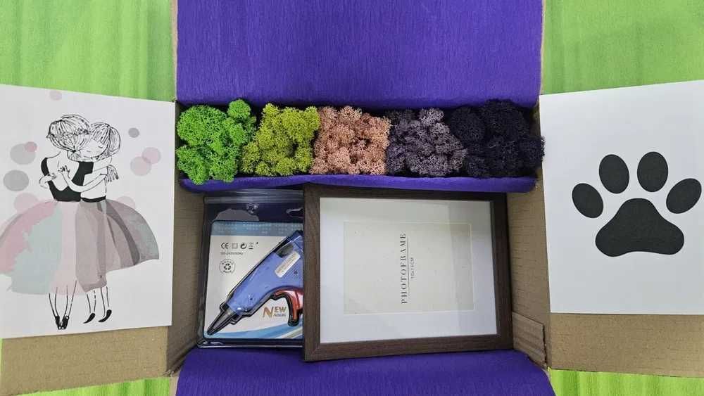 Подаръчна кутия "Направи си сам ЖИВА КАРТИНА със скандинавски мъх"