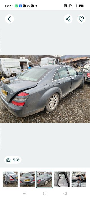Piese volan airbag scune ușa aripa capota bara portbagaj cutie viteze faruri radiatoare fuzeta cardan stopuri toba ecu modul Mercedes s classe w221