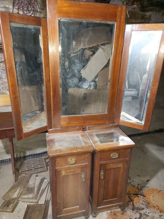 Comodă cu oglindă lemn masiv