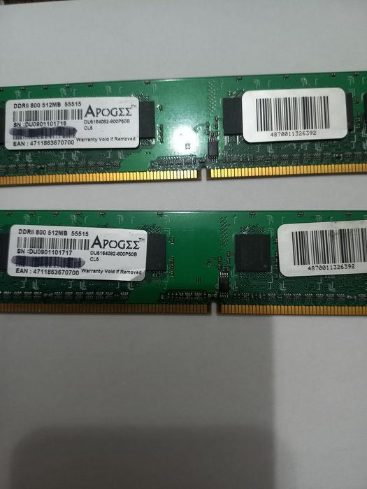 Оперативная память DDR2 1GB и 512MB