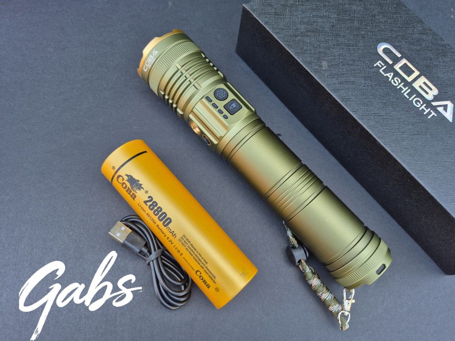 Мощен трицветен LED фенер COBA CB-G905 ,TG-Wick 3000M