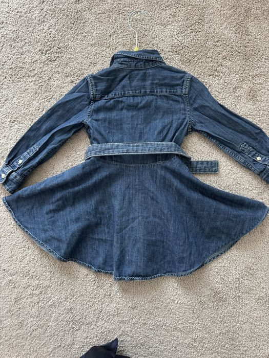 RALPH LAUREN дънкова рокля с якичка и коланче