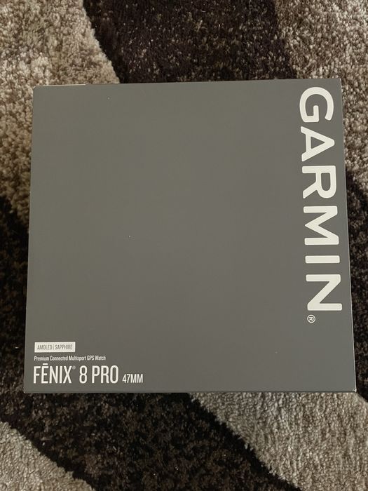 Ceas Garmin Fenix 8 Pro 47mm Amoled Shapphire Curea Piele Chestnut
