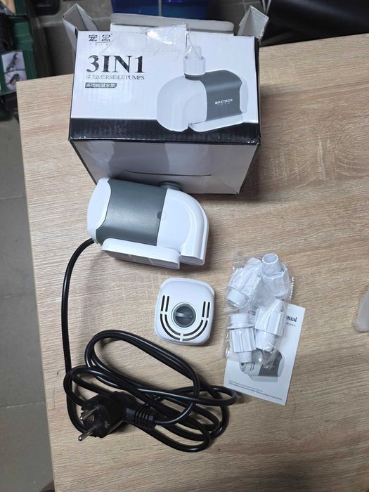 Pompa submersibila pentru acvariu Boxtech, pompa de alimentare cu apa pentru acvariu cu 3 duze